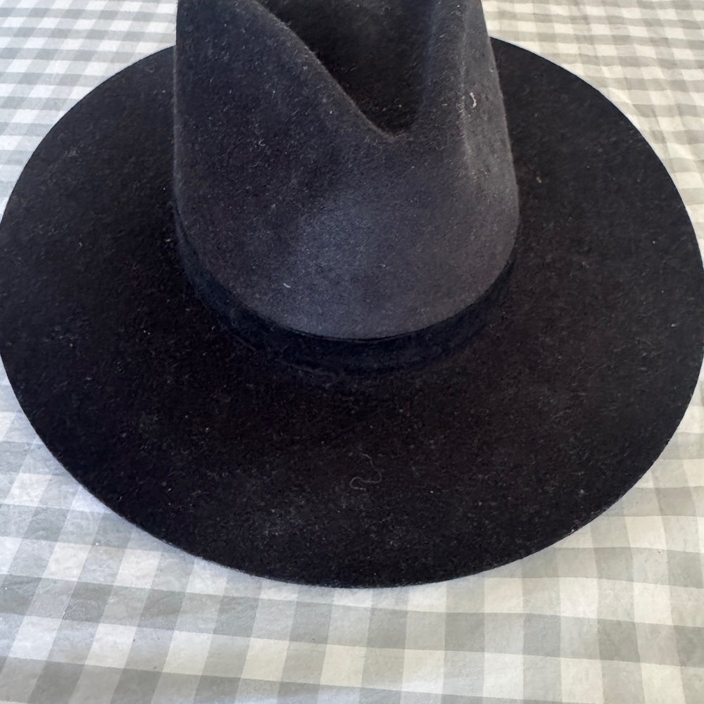 Janessa Leone Black Wide Brim Hat